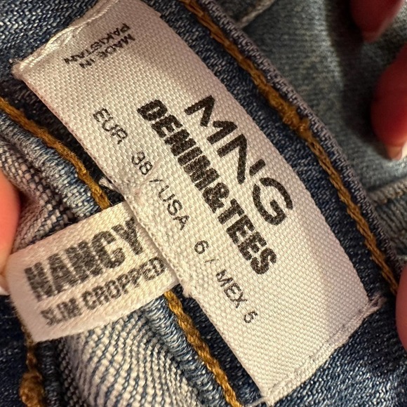 MNG Mango Jeans | Women’s Cropped Nancy Jeans, Size 6 - Picture 7 of 10